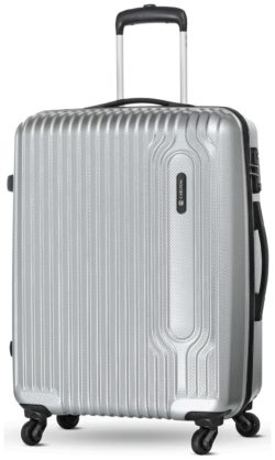 Carlton - Tube Medium 4 Wheel Hard Suitcase - Silver